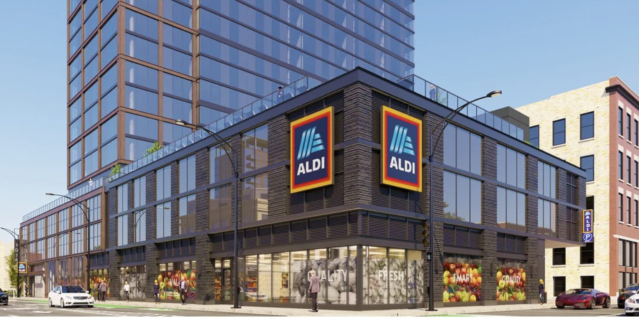 Aldi Opening at Approved West Loop Tower BLDUP